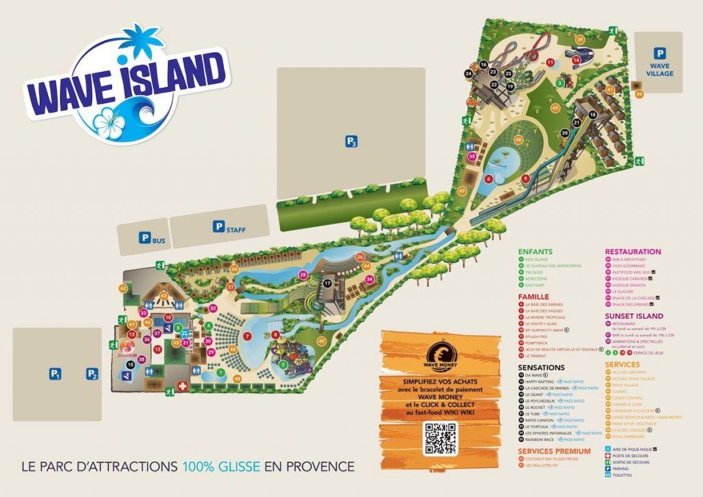 plan parc aquatique wave island