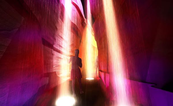 Le canyon : attraction eau et lumière à l'Aquascope