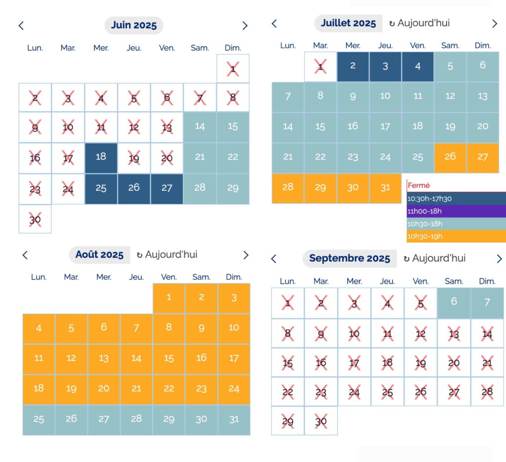 Calendrier ouverture horaire et affluence parc Aqualand Agen Walygator Sud-Ouest