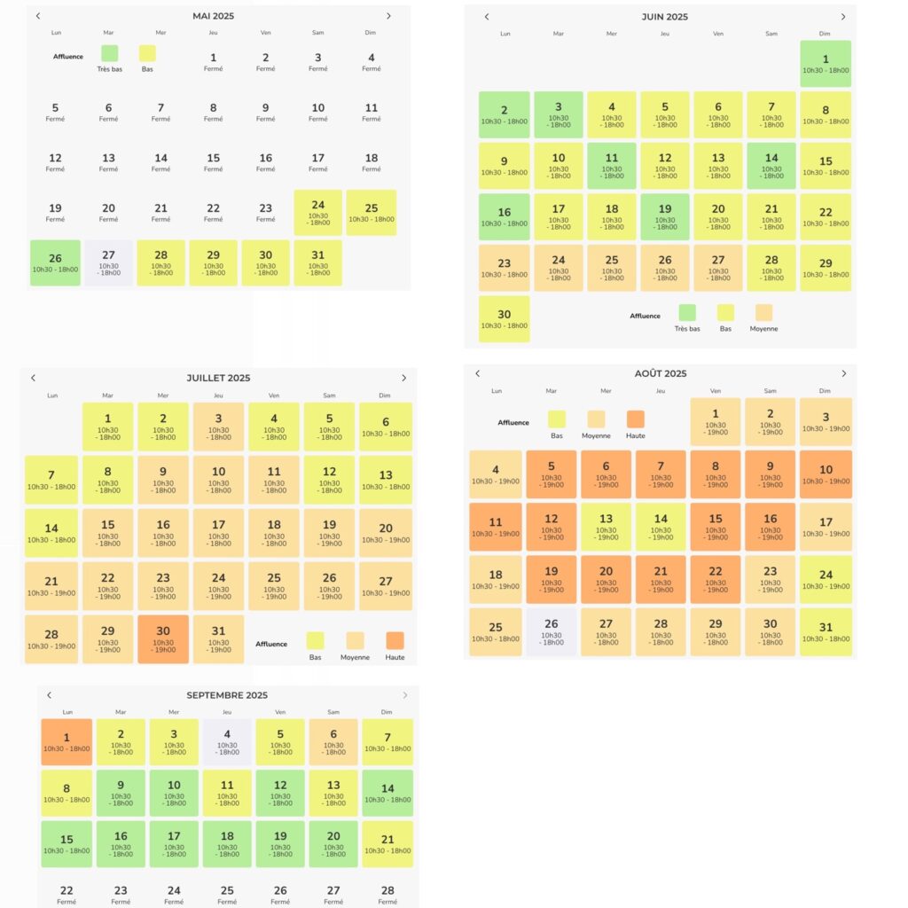 calendrier d'ouverture et horaire Caribe Aquatic Park 2025, parc aquatique de PortAventura