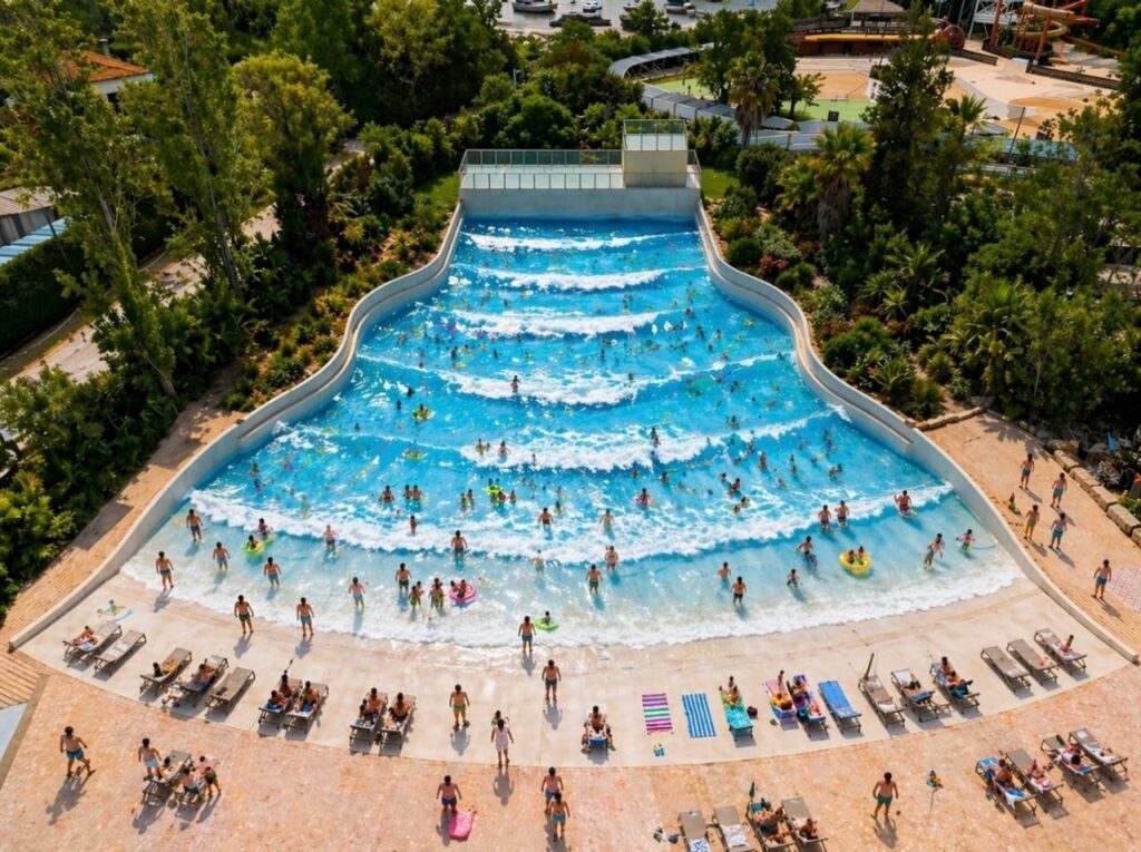 nouvelle pisicne à vague à Aquasplash à Antibes